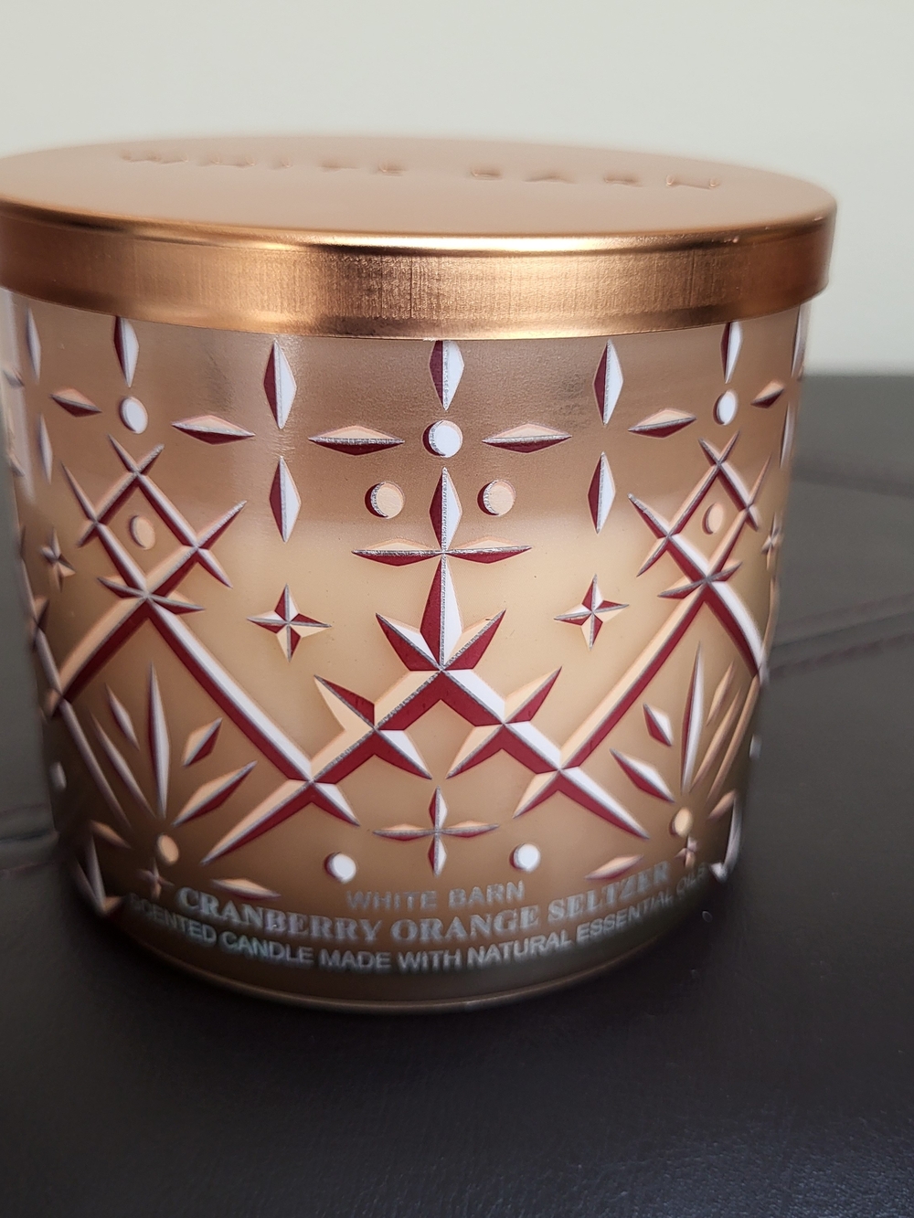 Bath & Body Works White Barn 3-Wick Cranberry Orange Seltzer Candle 14.5 oz.
